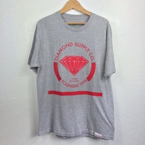 Diamond Supply Co Mens I Shine Gray Shirt Size L